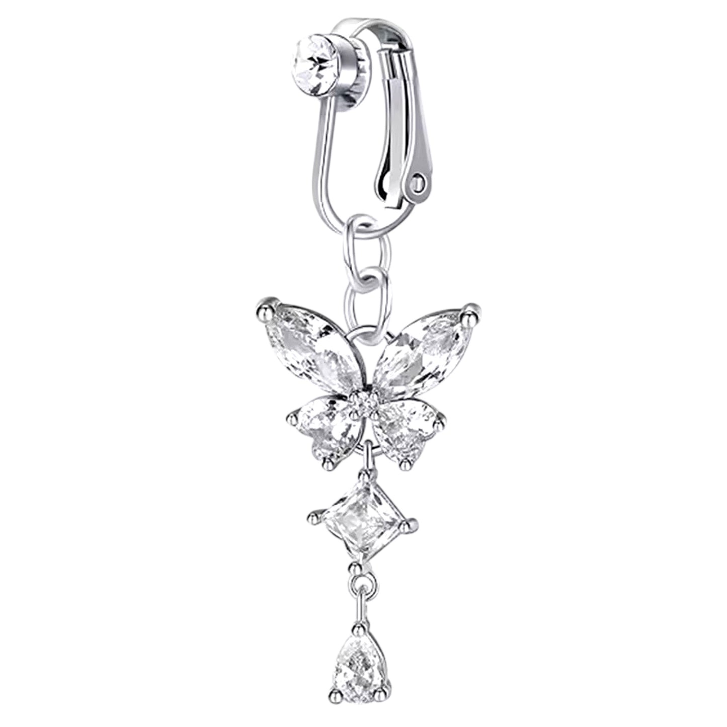 Butterfly Clip On Belly Ring