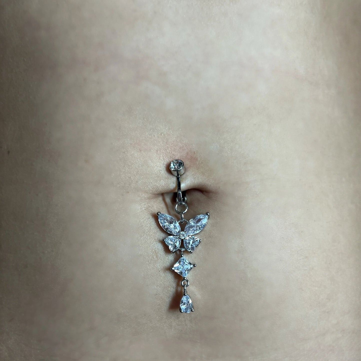 Butterfly Clip On Belly Ring