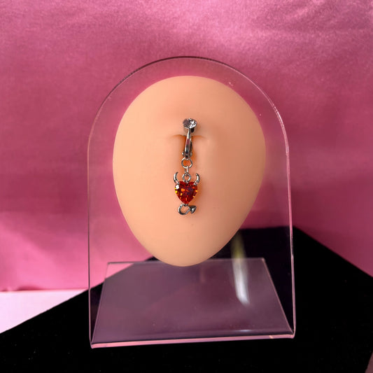 Heart shape belly ring