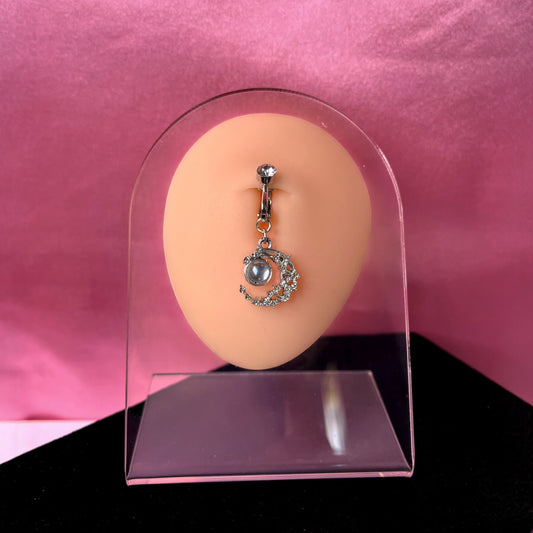 Crescent moon Belly Ring￼