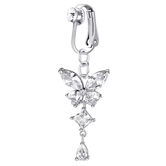 Butterfly Clip On Belly Ring